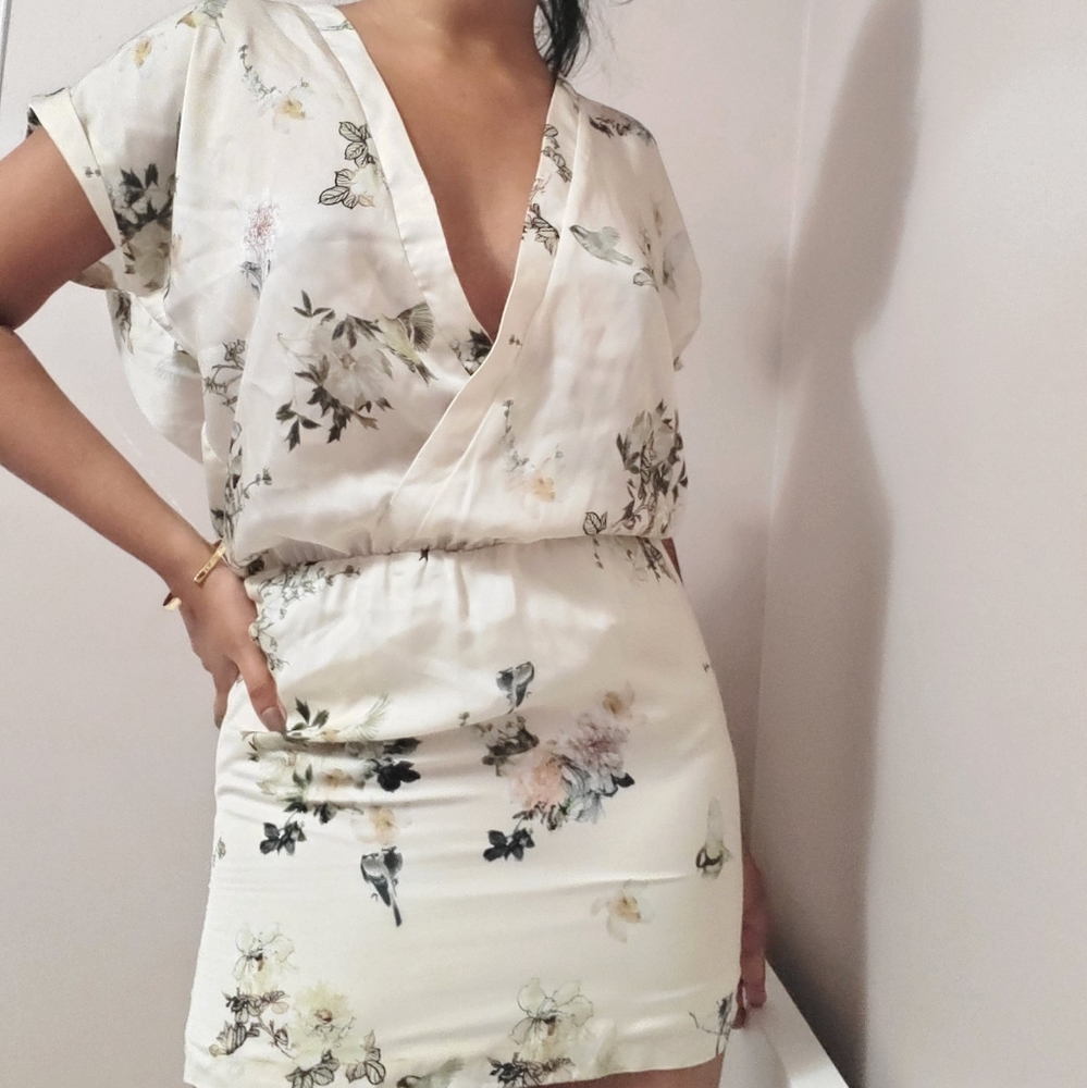 White floral dress